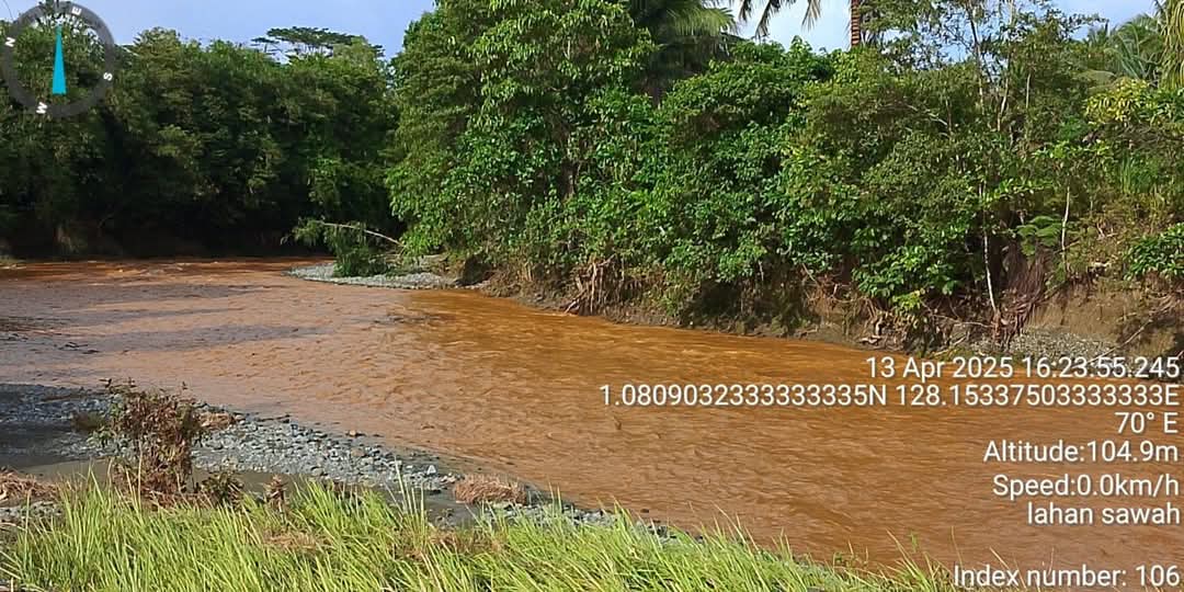 sungai halmahera timur yang tercemar oleh aktivitas tambang (Foto:/Istimewah)