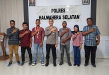 GMNI Maluku Utara Temui Kapolres Halsel, Bahas Konsolidasi Jelang Kongres Nasional