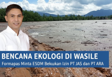 Bencana Ekologi di Wasile, Formapas Minta ESDM Bekukan Izin PT JAS dan PT ARA
